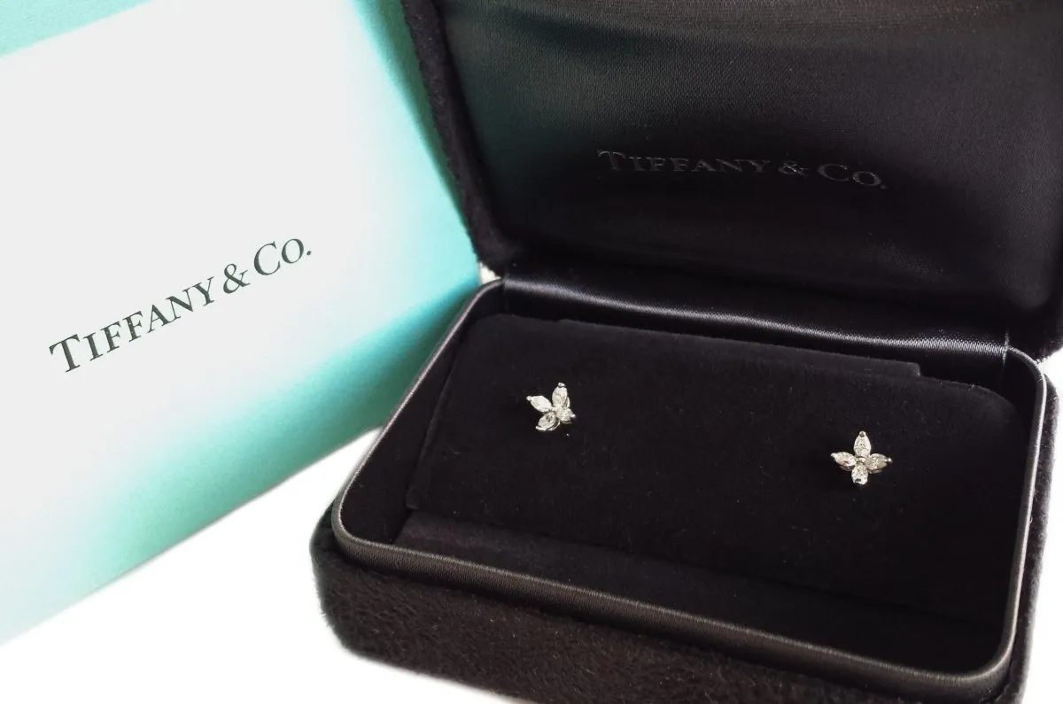 Tiffany & Co. Mini Marquise Cut Victoria Diamond Earrings