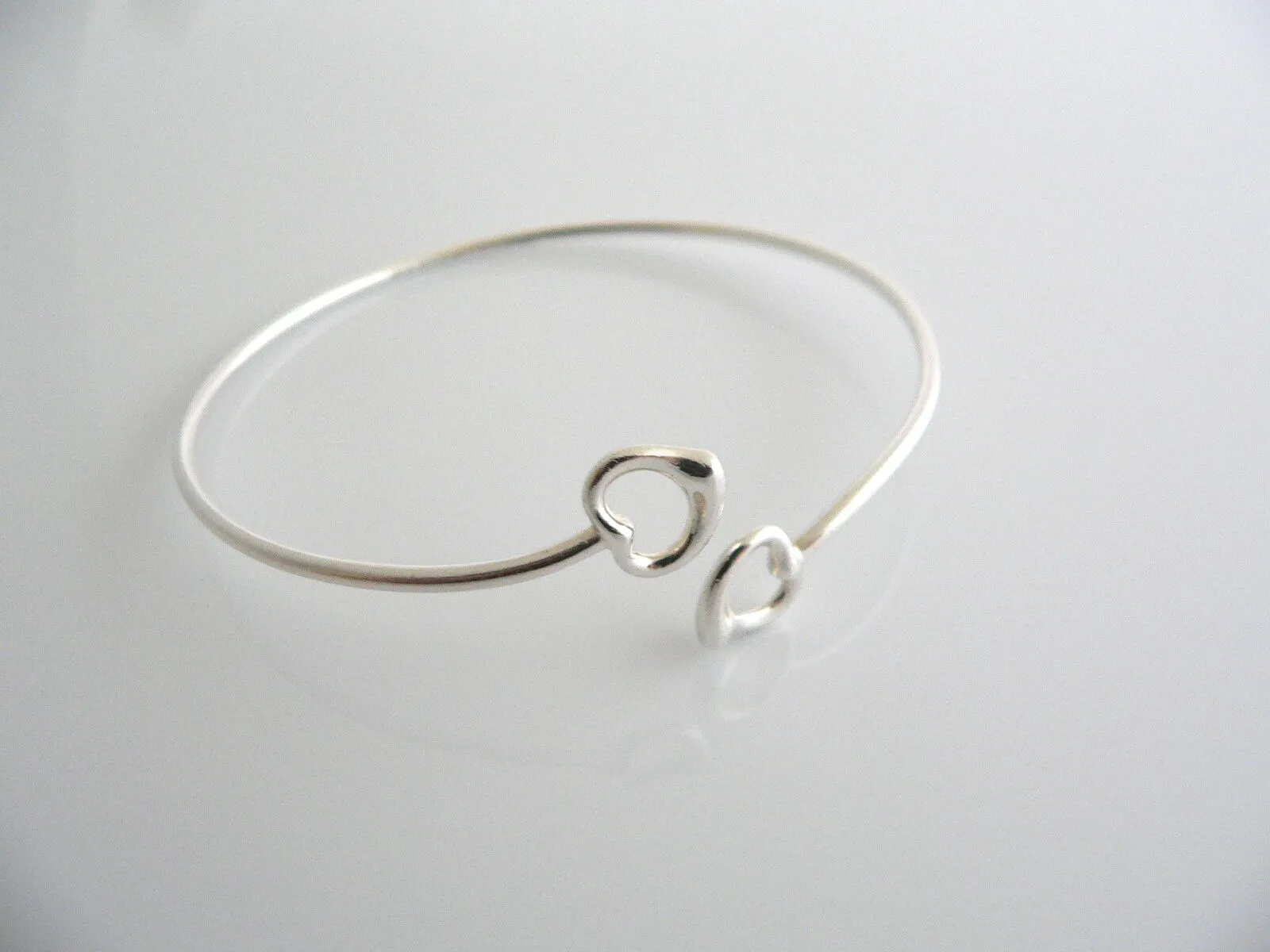 Tiffany & Co Open Heart Bangle Bracelet Peretti Silver Gift Love Art