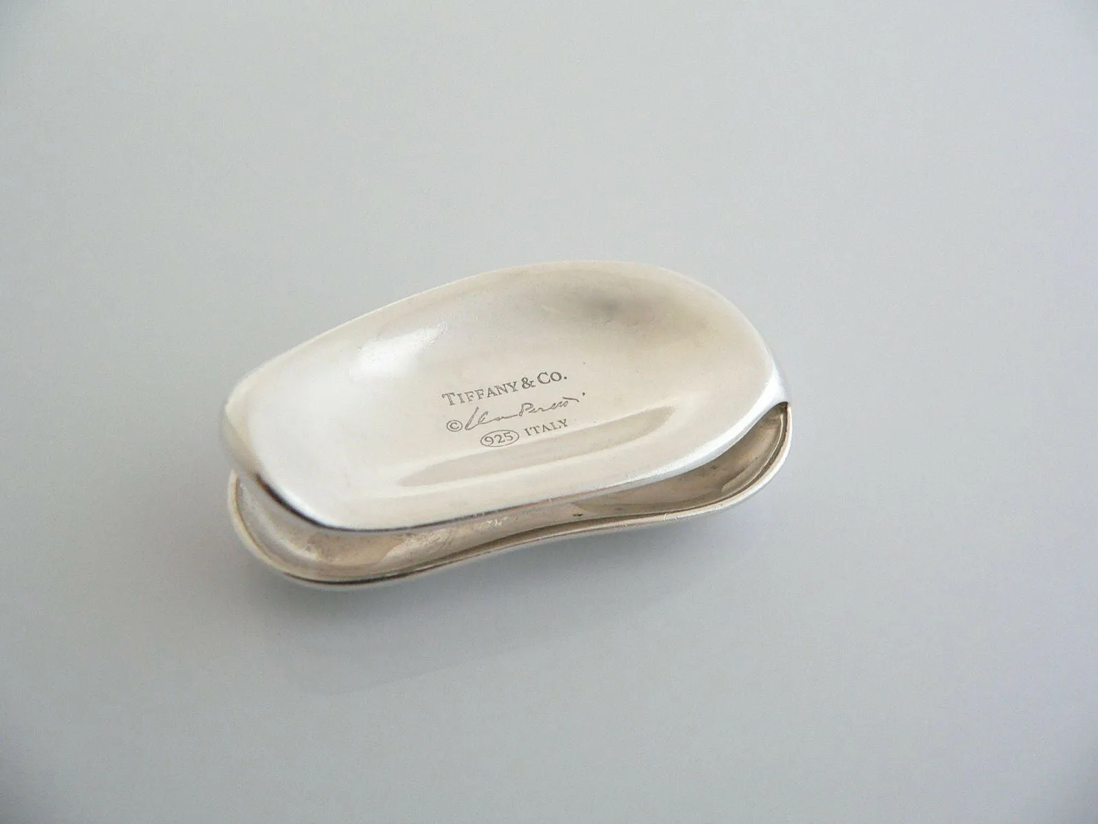 Tiffany & Co Silver Peretti Bean Money Clip Holder Engravable Gift Love