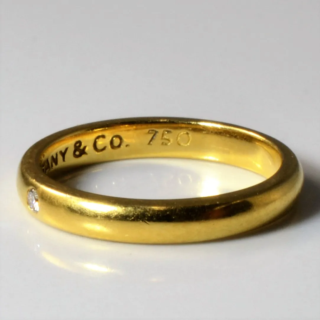 'Tiffany & Co.' Vintage Elsa Peretti Diamond Band Ring | 0.02ct | SZ 4.5 |