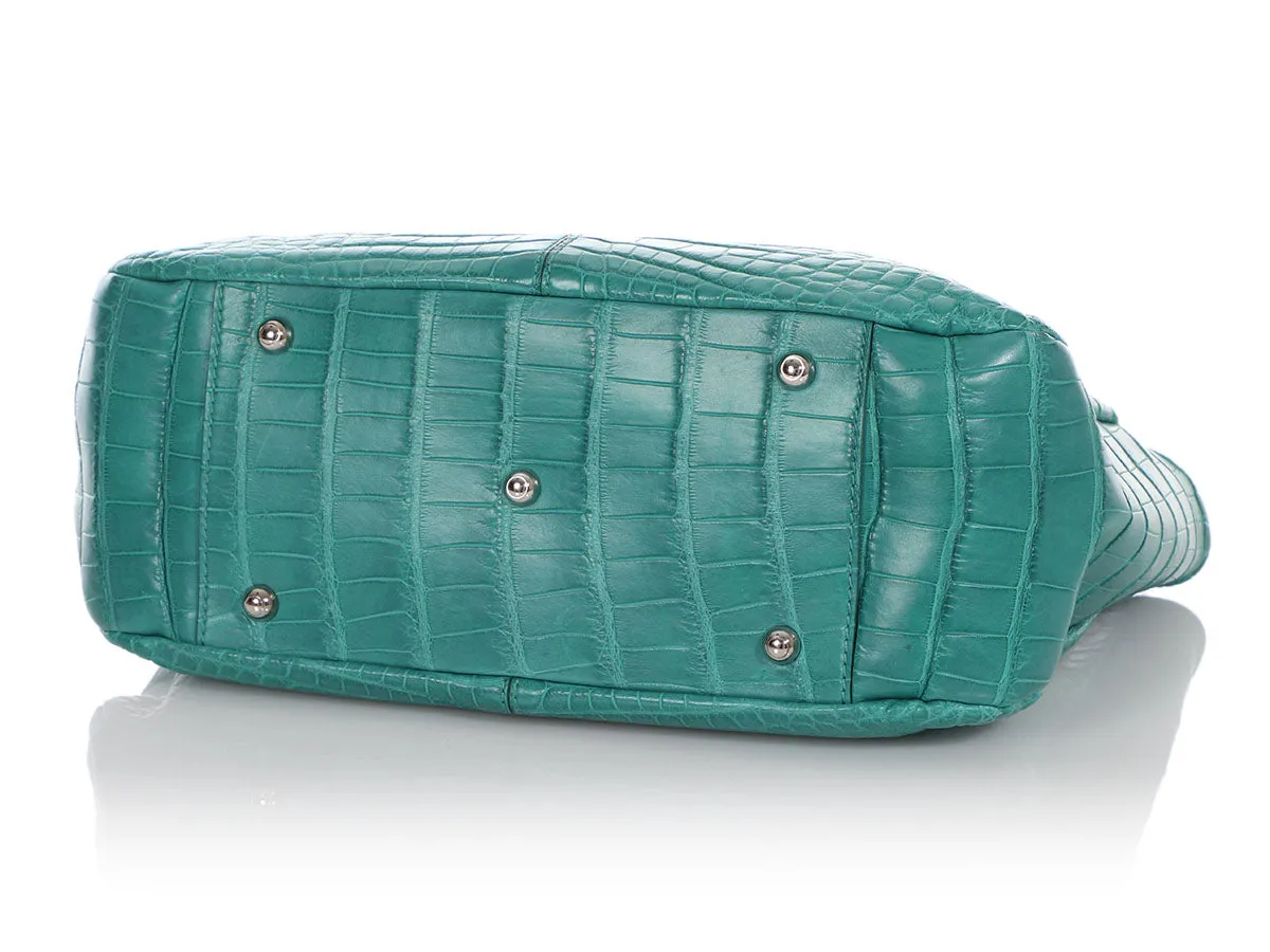 Tods Sirena Alligator Mini Shopping Tote