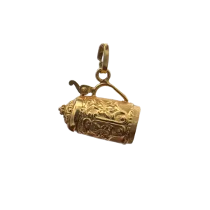Vintage 18K Yellow Gold Beer Stein Charm