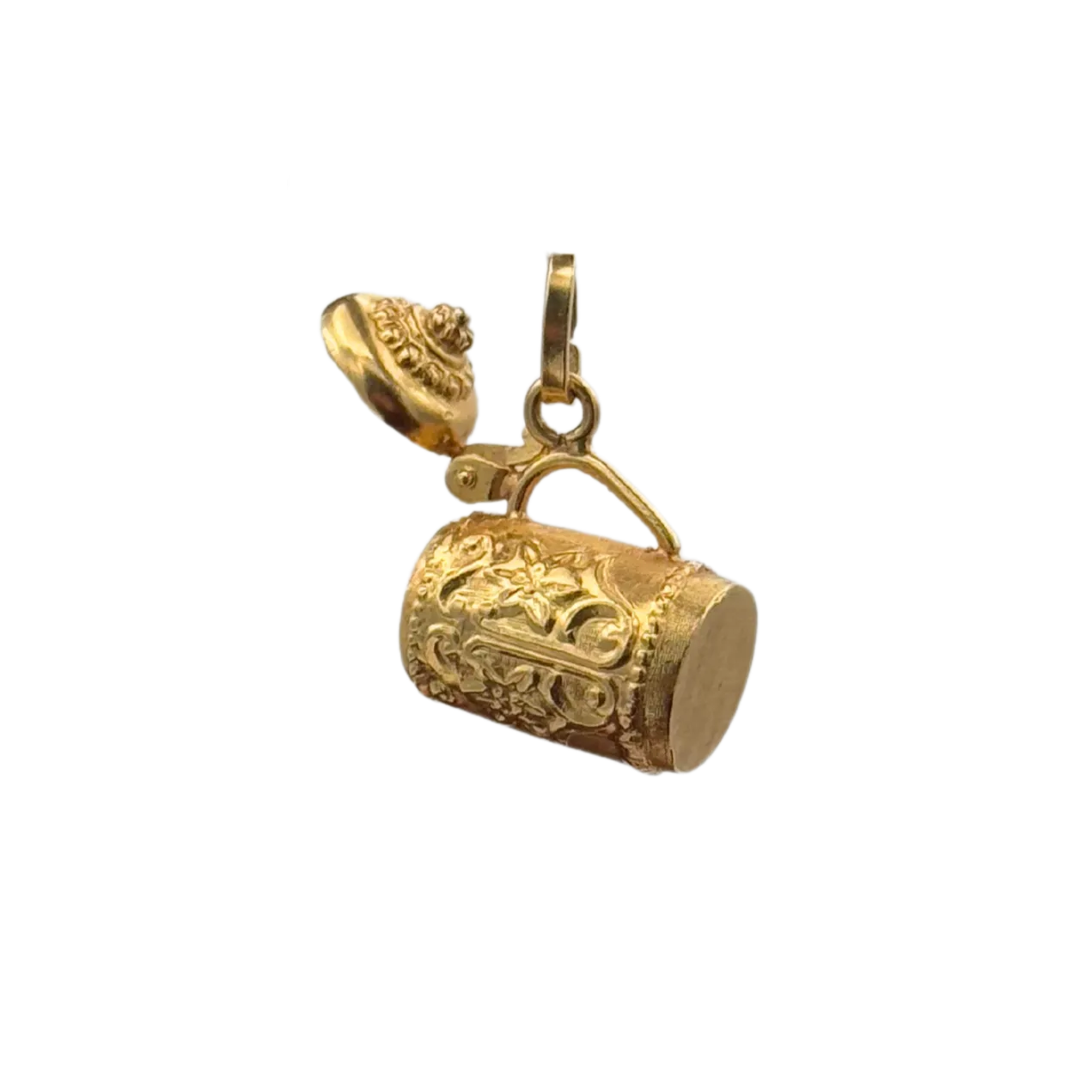 Vintage 18K Yellow Gold Beer Stein Charm