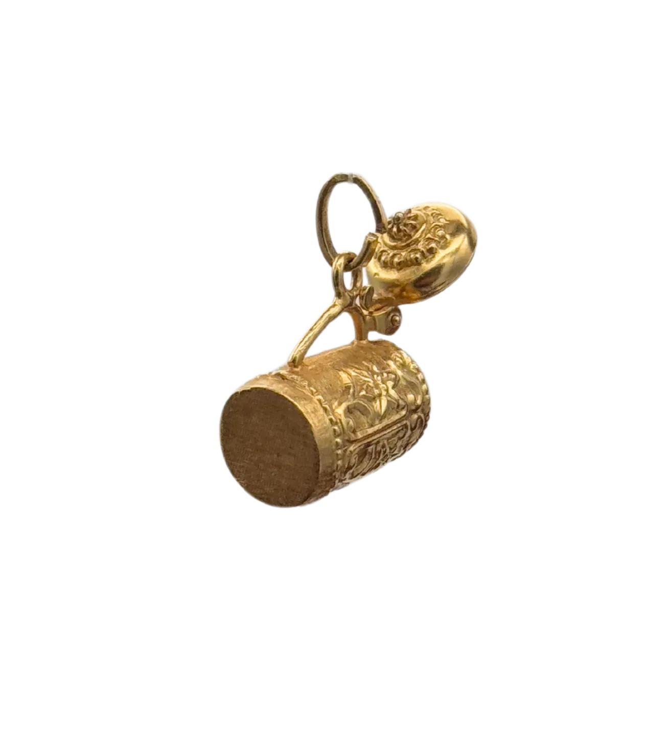 Vintage 18K Yellow Gold Beer Stein Charm