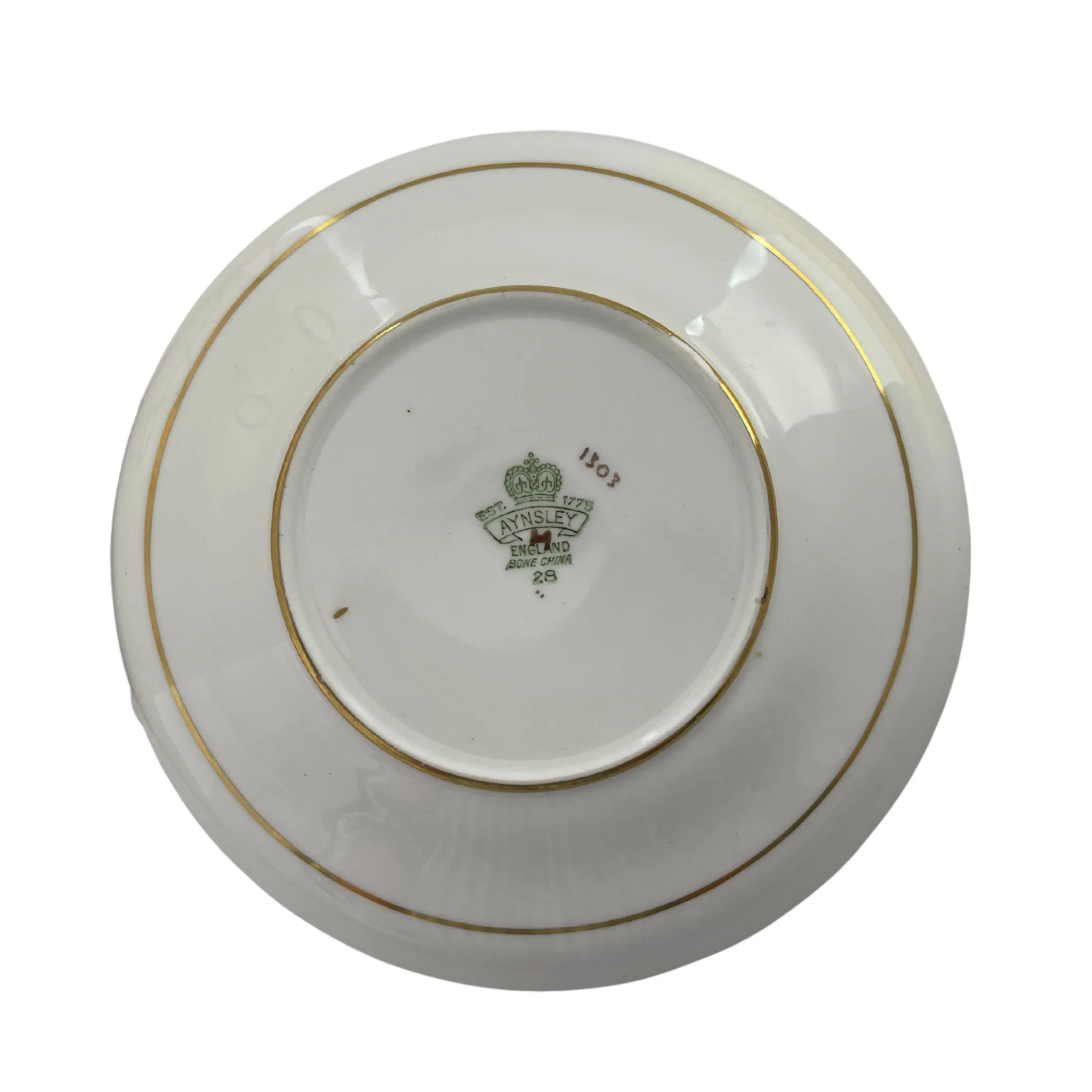 Vintage Aynsley 'Orchard Gold' Finger Bowl Trinket Dish Signed Jones