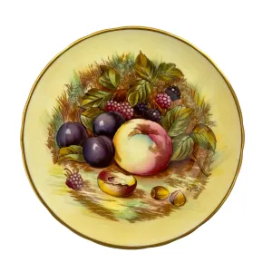 Vintage Aynsley 'Orchard Gold' Plate Signed 'D.Jones'
