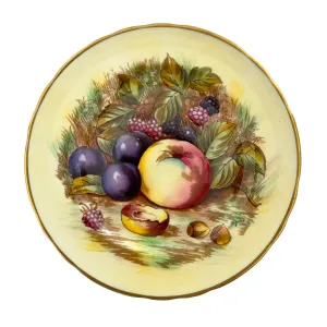 Vintage Aynsley 'Orchard Gold' Plate Signed 'D.Jones'