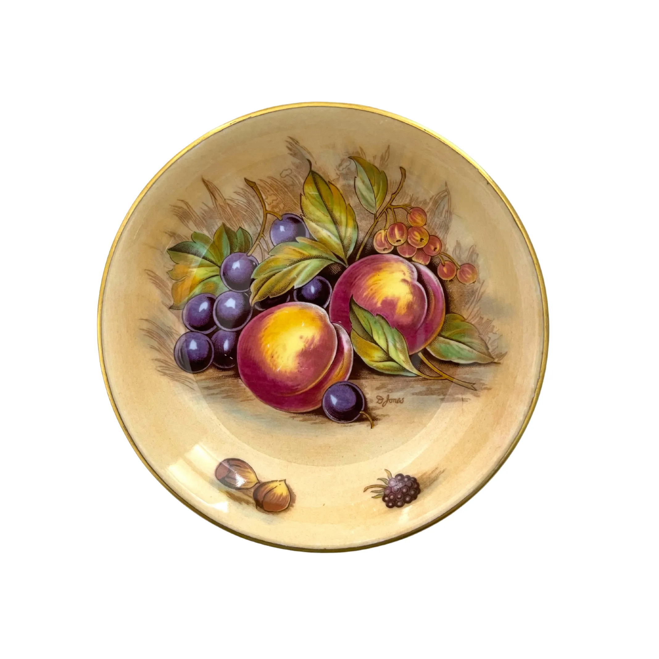 Vintage Aynsley 'Orchard Gold' Small Bowl Signed 'D. Jones'