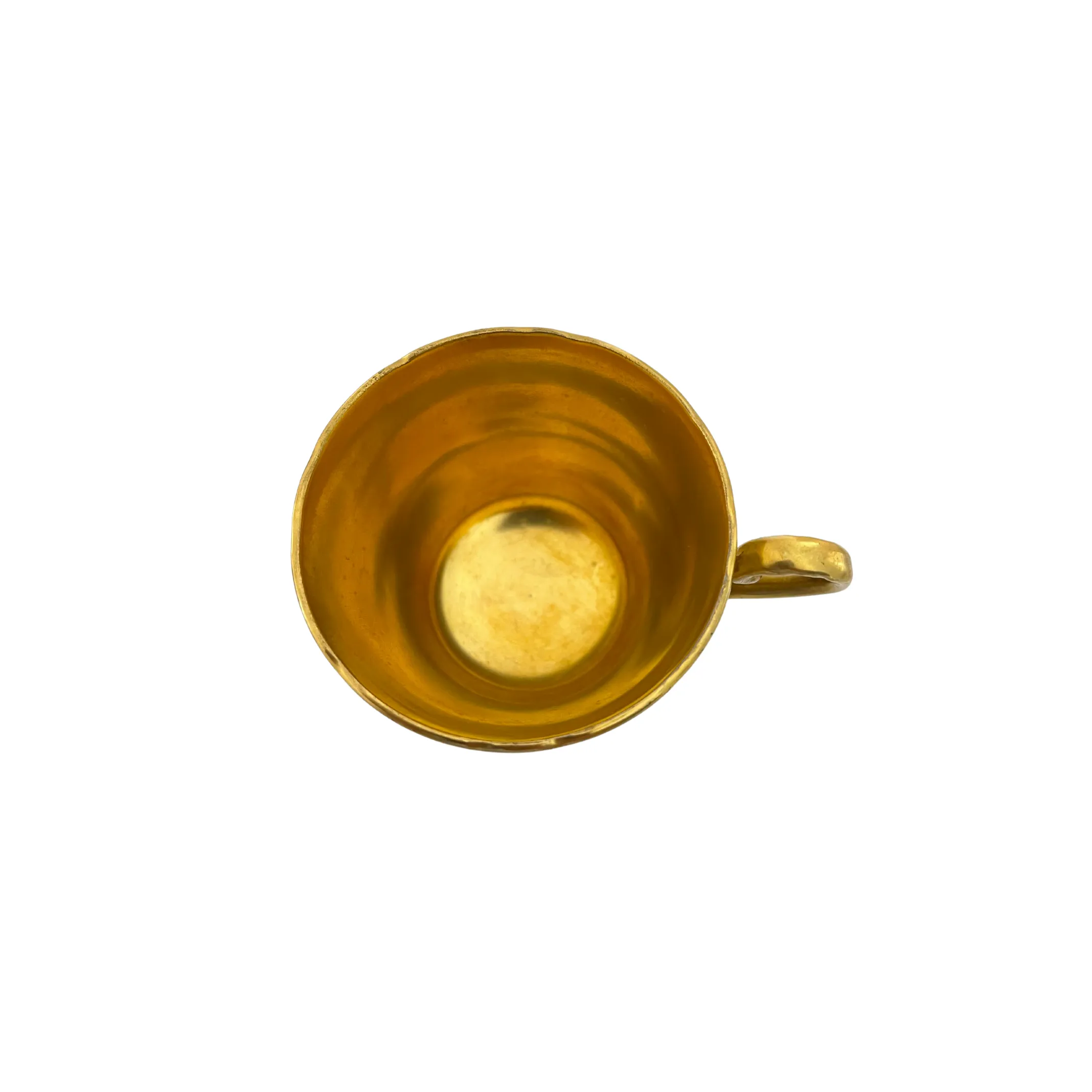 Vintage Aynsley 'Orchard Gold' Small Teacup and Saucer Signed 'N.Brunt'