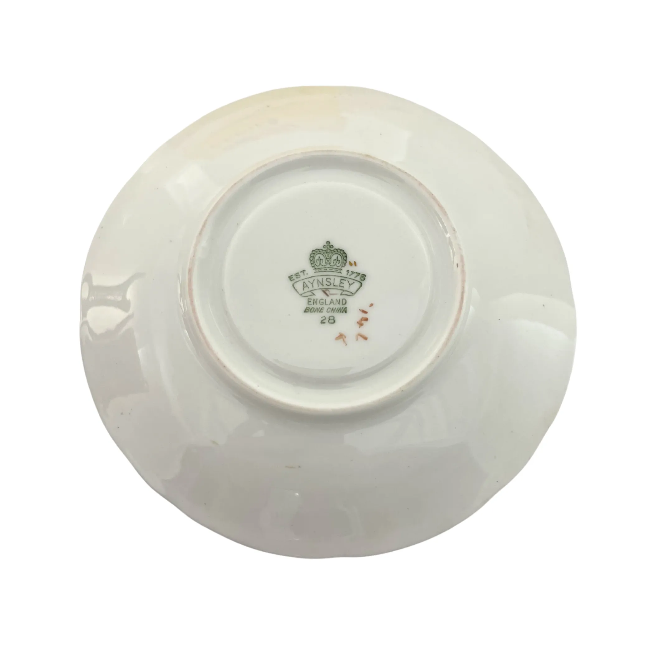 Vintage Aynsley 'Orchard Gold' Small Teacup and Saucer Signed 'N.Brunt'
