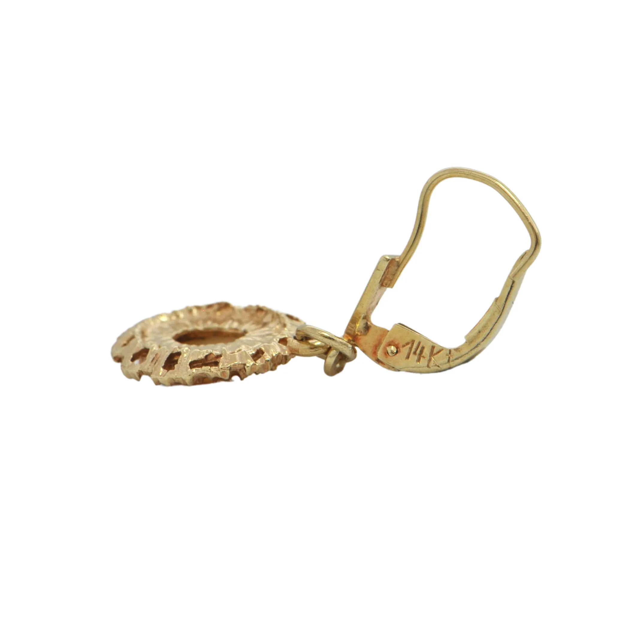 Vintage Cameo 14K Gold Drop Earrings